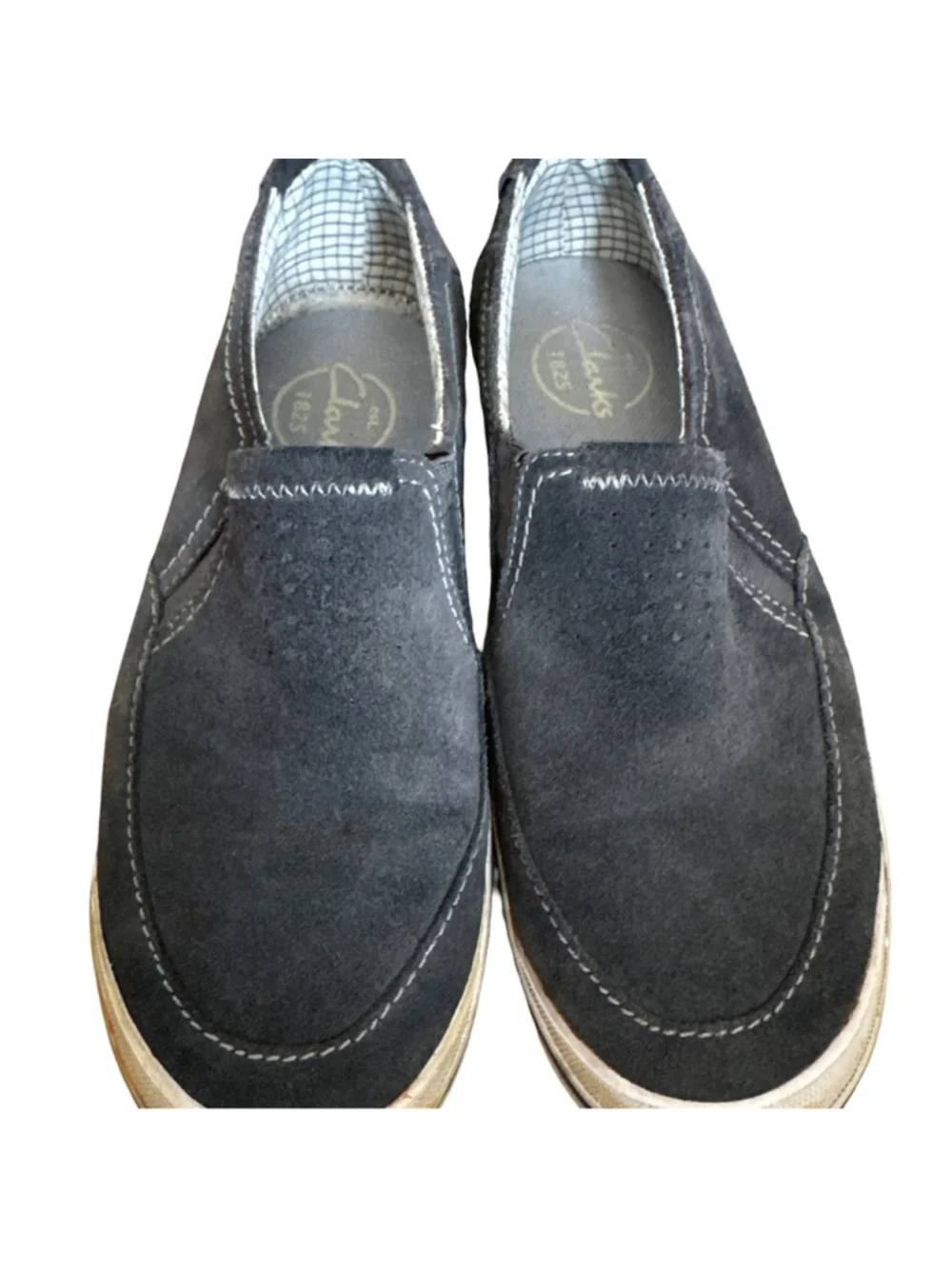 Clarks Suede Slip-On Shoes - size 9.5